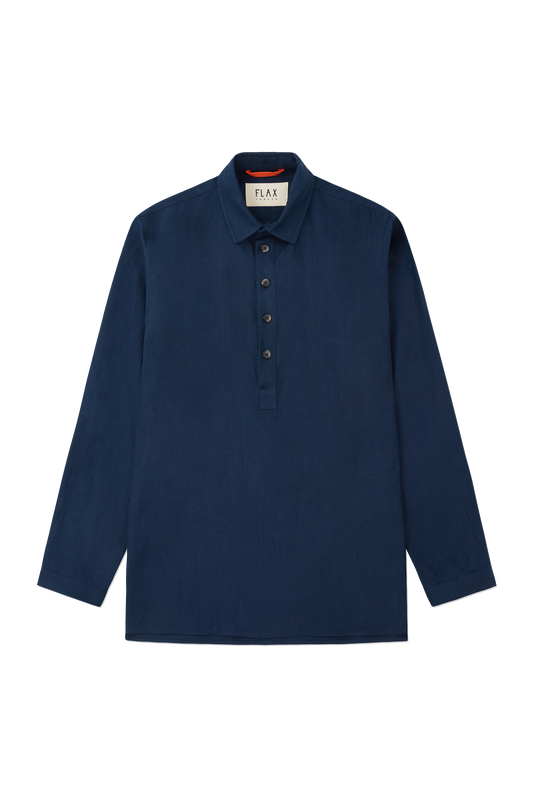 Heavy Linen Smock Navy