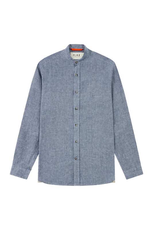 Midweight Linen Grandpa Navy Crosshatch